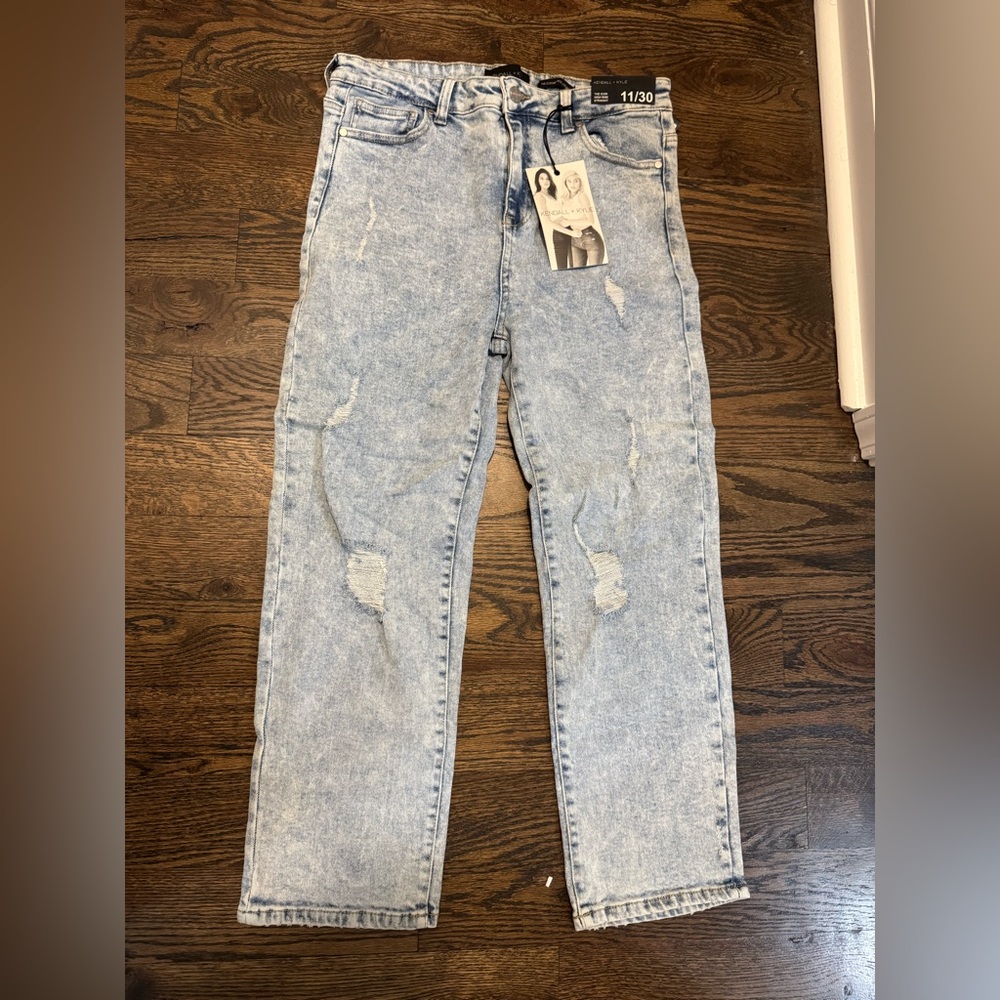 Kendall & Kylie High Rise Straight Jeans